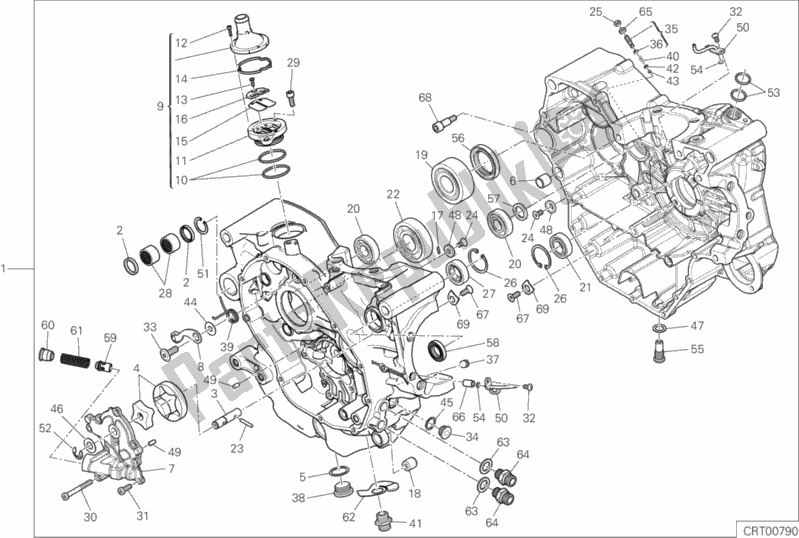 Alle onderdelen voor de 09a - Paar Halve Carters van de Ducati Scrambler 1100 Thailand 2020
